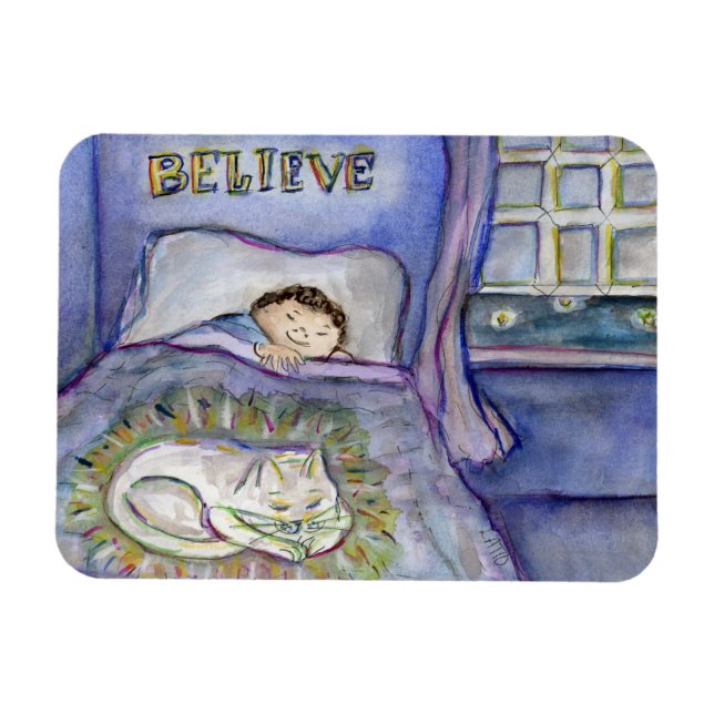 Spirit Kitty Cat Pet Grief Art Magnets (Horizontal)