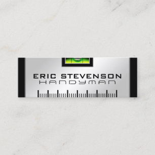 Spirit level faux looks mini business card