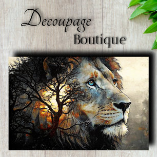 Spirit Lion Decoupage Tissue Paper