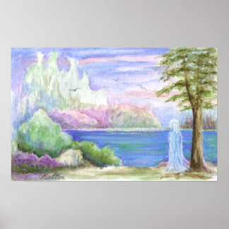 Spirit Meditating Poster