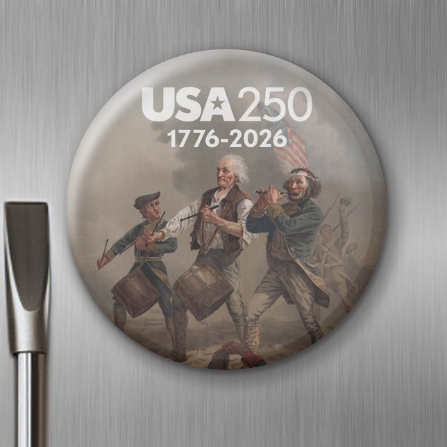Spirit of 76 - America's 250th Anniversary Magnet (USA 250 - Celebrate America - American Revolution 250 Magnet)