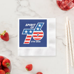 Spirit of 76 - America's 250th Birthday 1776-2026 Napkin