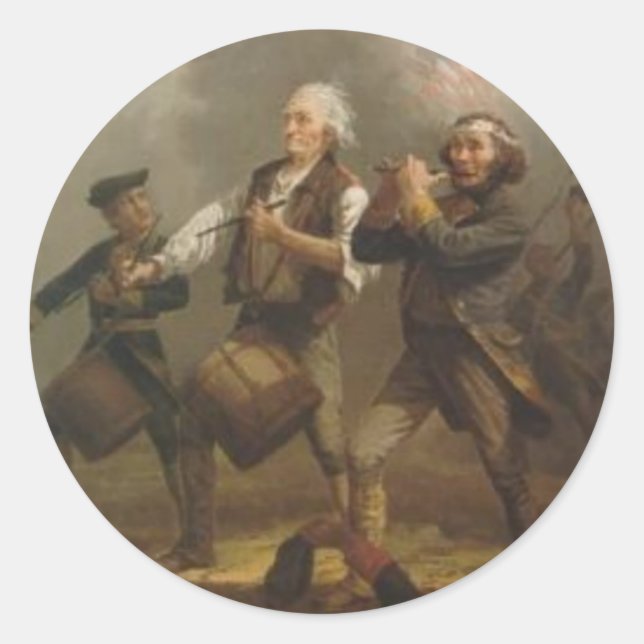 Spirit of 76 classic round sticker (Front)