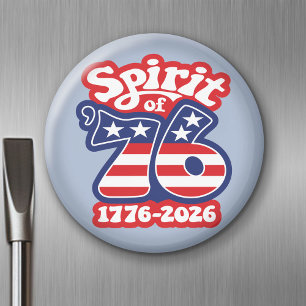 Spirit of 76 - Groovy USA 250 - 1776-2026 Magnet