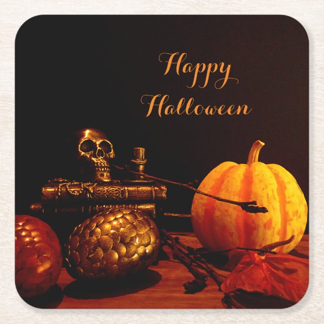 Spirit of Autumn - Still Square Paper Coaster (Front)