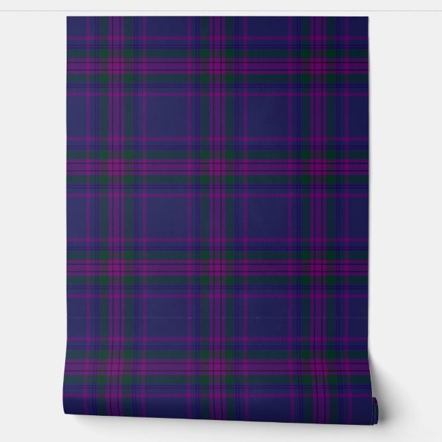 Spirit of Bannockburn Tartan Plaid Scottish Wallpaper (Unrolling)