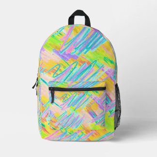 Spirit of Bratislava Abstract Art Crayons Printed Backpack