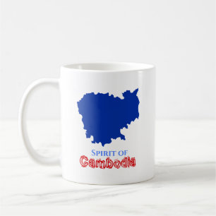 Spirit of cambodia Blue Map Coffee Mug