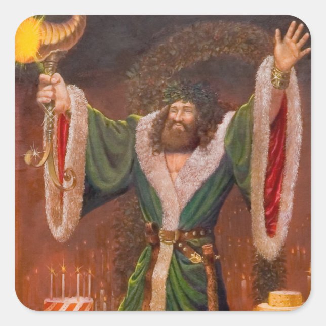 Spirit of Christmas Present Square Sticker (Front)