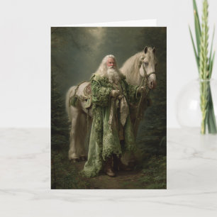 Spirit of Christmas, Santa with Horse Holiday Card