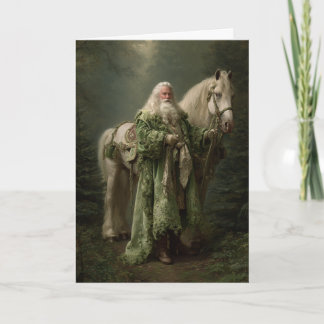 Spirit of Christmas, Santa with Horse Holiday Card