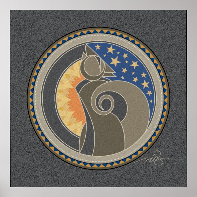 Spirit Of Coyote grey background Poster (Front)