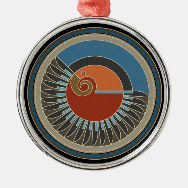 Spirit Of Eagle Metal Tree Decoration (Front)