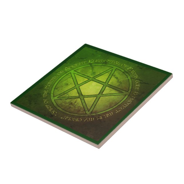 Spirit of Earth Pentacle Tile (Side)