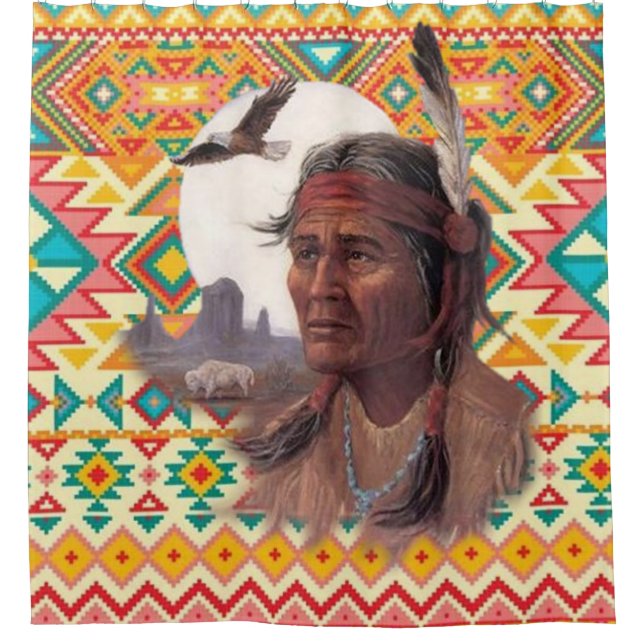 Spirit Of Father Eagle Shower Curtain (Front)