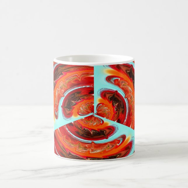 Spirit of fire orange art coffee mug (Center)
