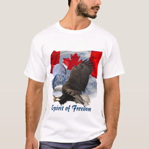 SPIRIT of FREEDOM Bald Eagle, Moon & Mountains Art T-Shirt