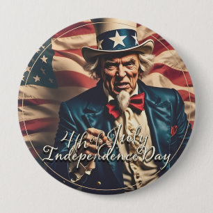 Spirit of Freedom in Red, White and Blue 10 Cm Round Badge