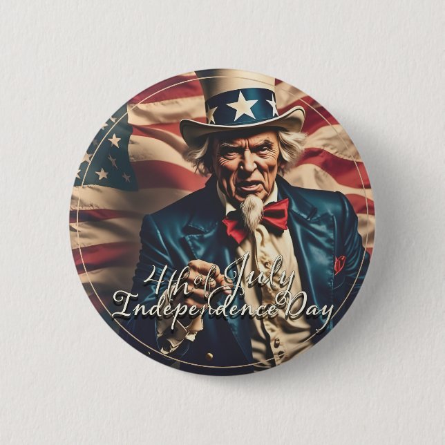 Spirit of Freedom in Red, White and Blue 6 Cm Round Badge (Front)