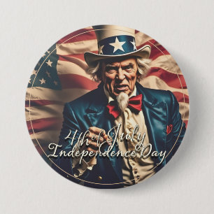 Spirit of Freedom in Red, White and Blue 7.5 Cm Round Badge