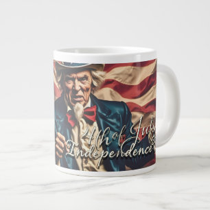 Spirit of Freedom in Red, White and Blue Large Coffee Mug