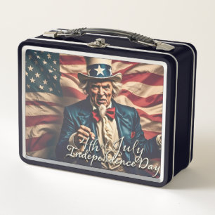 Spirit of Freedom in Red, White and Blue Metal Lunch Box
