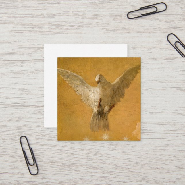 Spirit of God by Giovanni Battista Tiepolo Square Business Card (Front/Back In Situ)