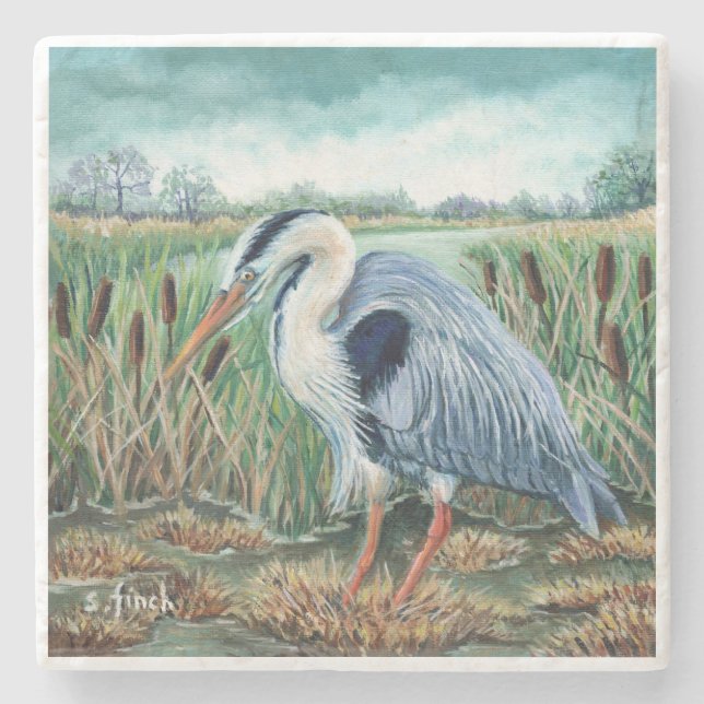 Spirit of Heron Stone Coaster (Front)