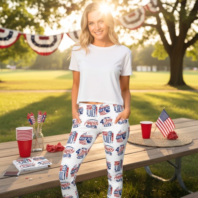  Spirit of Independence Fourth of July  Leggings (Spirit of Independence Fourth of July Leggings)