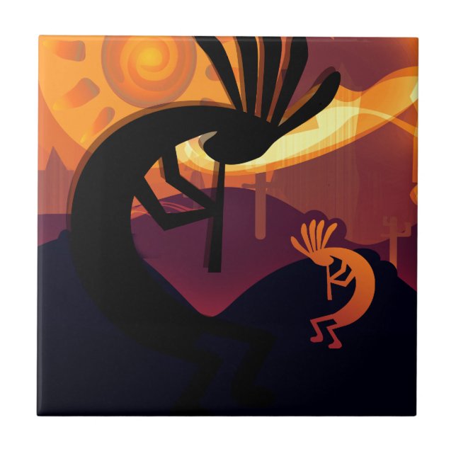 Spirit of Kokopelli Sunset 1 Tile (Front)