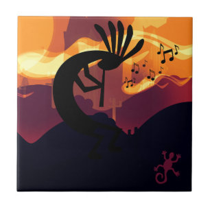 Spirit of Kokopelli Sunset Tile