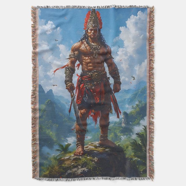 Spirit of Nusantara Throw Blanket (Front Vertical)