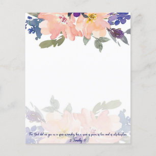 Spirit of Power pink watercolor floral background