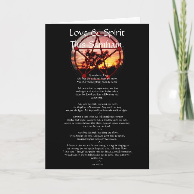 Spirit of Samhain Poem Card (Front)