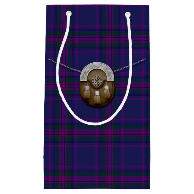 Spirit Of Scotland Tartan And Sporran Small Gift Bag (Front)