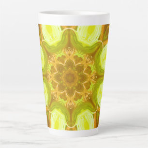 Spirit of solar foliage abstract Pattern  Latte Mug