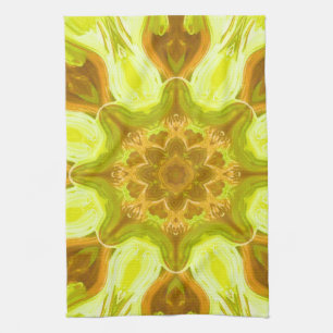 Spirit of solar foliage abstract Pattern Tea Towel