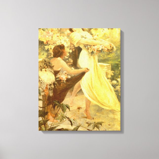 Spirit of Spring by Alphonse Mucha Canvas Print (Front)