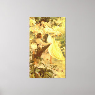 Spirit of Spring by Alphonse Mucha Canvas Print