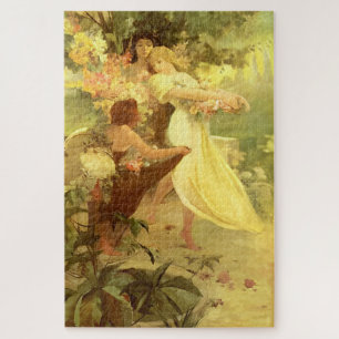Spirit of Spring by Alphonse Mucha Jigsaw Puzzle