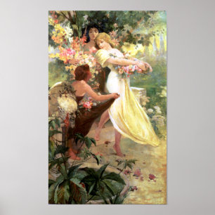 Spirit of Spring by Mucha Fine Art Print