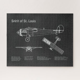 Spirit of St. Louis - Aeroplane Blueprint Plans PD Jigsaw Puzzle