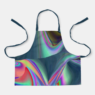 Spirit of Summer Breeze , Abstract 3D Rainbowart Apron