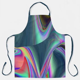 Spirit of Summer Breeze , Abstract 3D Rainbowart Apron