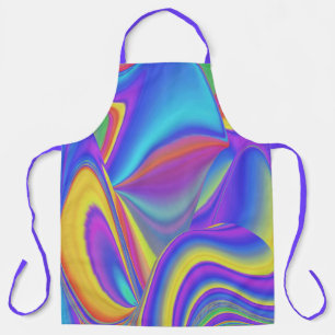 Spirit of Summer Breeze , Abstract 3D Rainbowart Apron