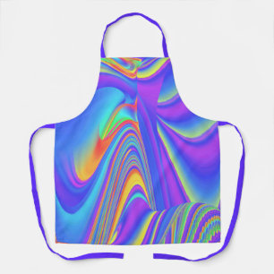 Spirit of Summer Breeze , Abstract 3D Rainbowart Apron