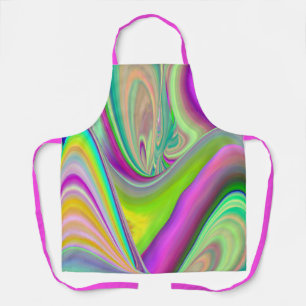 Spirit of Summer Breeze , Abstract 3D Rainbowart Apron
