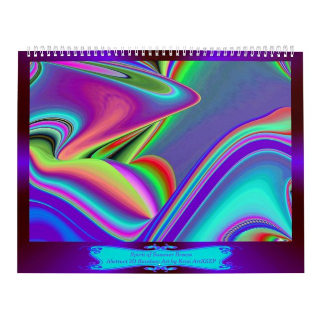 Spirit of Summer Breeze Abstract 3D Rainbowart Calendar (Cover)