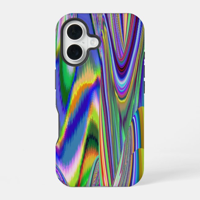 Spirit of Summer Breeze , Abstract 3D Rainbowart iPhone 16 Case (Back)