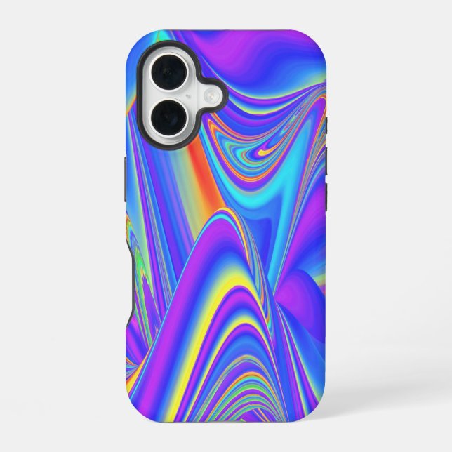 Spirit of Summer Breeze , Abstract 3D Rainbowart iPhone 16 Case (Back)